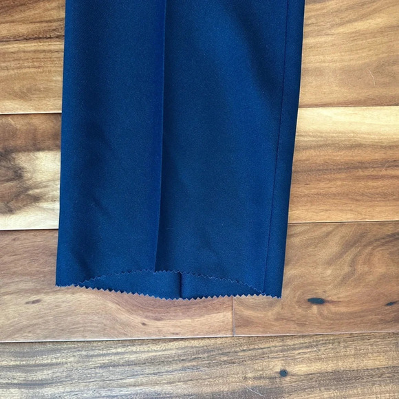 Kuppenheimer Vintage Navy Textured Polyester Dress Slacks Untailored size 42 - Picture 4 of 6